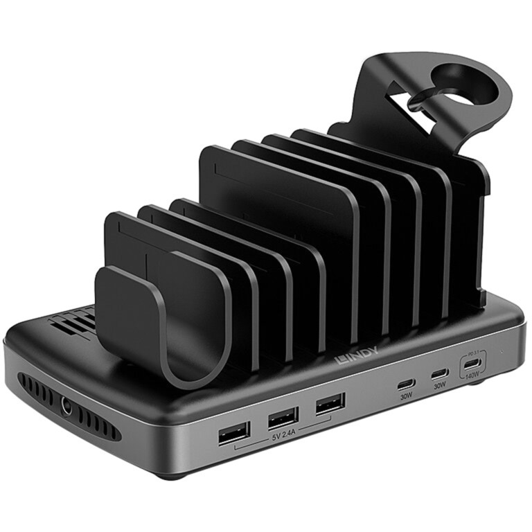160W 6 Port USB-Ladestation, 3x USB-A + 3x USB-C 160W 6 Port USB-Ladestation, 3x USB-A + 3x USB-C von Lindy