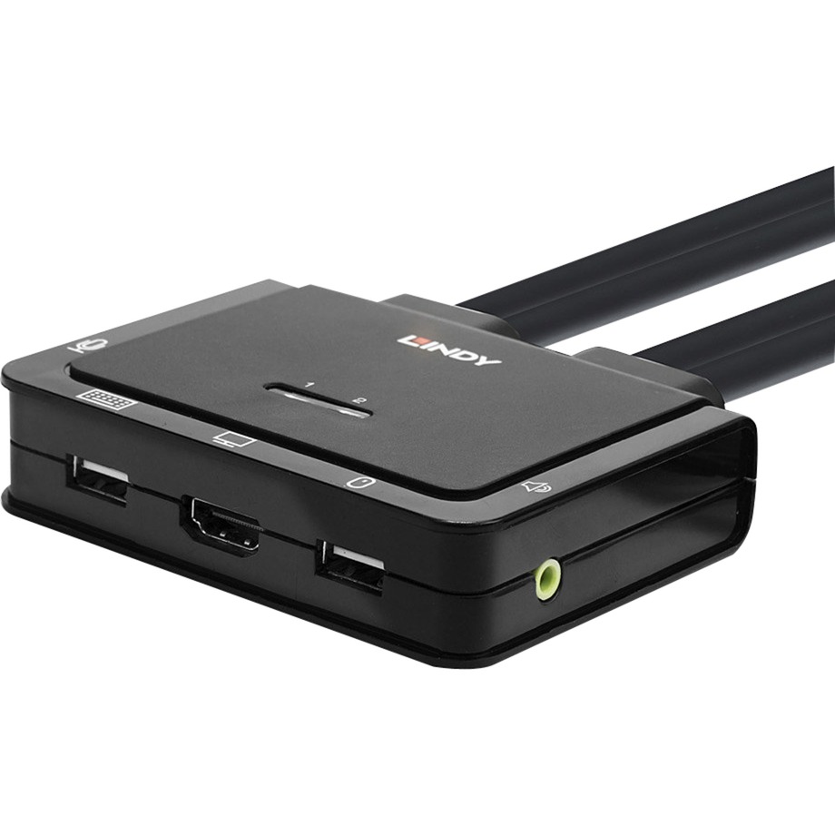 2 Port HDMI 4K60, USB Typ C, USB 2.0 & Audio Cable KVM Switch, KVM-Switch 2 Port HDMI 4K60, USB Typ C, USB 2.0 & Audio Cable KVM Switch, KVM-Switch von Lindy