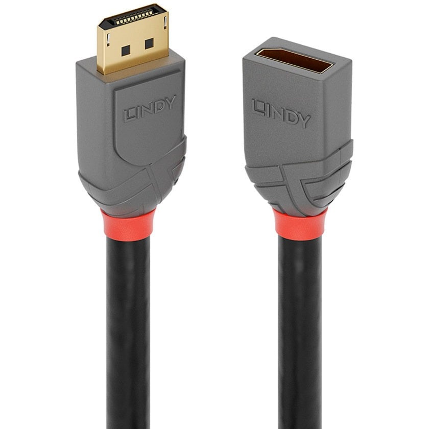 DisplayPort 1.4 Verlängerungskabel Anthra Line, Stecker > Buchse von Lindy