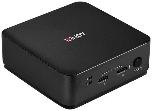 LINDY 2 Port Typ C, Dual HDMI 4K60 KVM Switch 2 Port KVM-Matrix-Switch 3840 x 2160 Pixel von Lindy