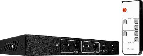 LINDY 2x2 HDMI 18G Matrix Switch 2+2 Port HDMI-Matrix-Switch 4096 x 2160 Pixel Schwarz von Lindy