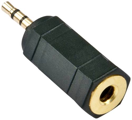 LINDY 35622 Klinke Audio Adapter [1x Klinkenstecker 2.5mm - 1x Klinkenbuchse 3.5 mm] Schwarz von Lindy