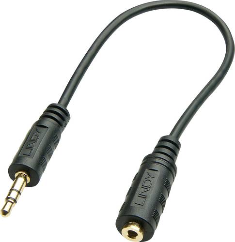 LINDY 35699 35699 Klinke Audio Adapterkabel [1x Klinkenstecker 3.5mm - 1x Klinkenbuchse 2.5 mm] Schw von Lindy