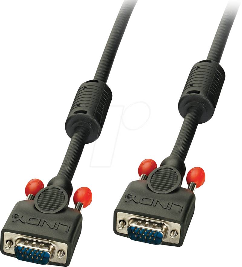 LINDY 36376 - VGA Kabel 15-pol Stecker, 2x Ferrrit, 7,5 m von Lindy