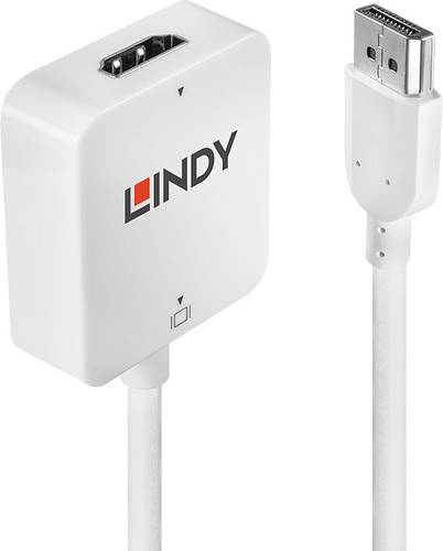 LINDY 38146 HDMI / DisplayPort Konverter [1x HDMI-Buchse - 1x DisplayPort Stecker] Weiß von Lindy
