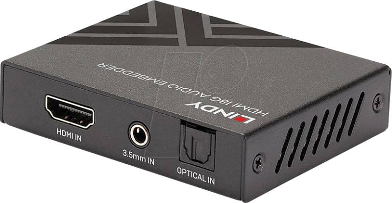 LINDY 38203 - HDMI-Audio-Embedder, 18Gbit/s, 4K 60 Hz von Lindy