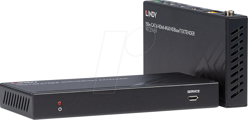 LINDY 38217 - HDMI Extender, 4K 60 Hz, IR, HDBaseT, RS-232, Cat.6 150 m von Lindy