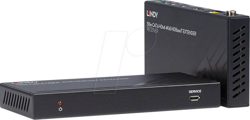 LINDY 38217 - HDMI Extender, 4K 60 Hz, IR, HDBaseT, RS-232, Cat.6 150 m von Lindy