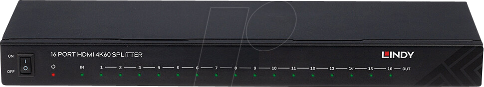 LINDY 38239 - HDMI Splitter, 16 Port, 4K 60 Hz von Lindy