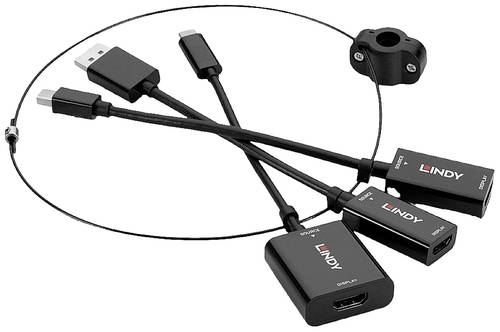 LINDY 38304 DisplayPort / HDMI / Mini-DisplayPort / USB-C® Konverter [3x DisplayPort Stecker, Mini- von Lindy