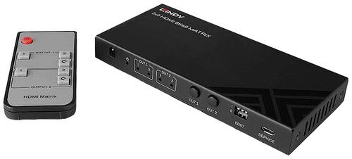 LINDY 38313 HDMI-Matrix-Switch 7680 x 4320 Pixel Schwarz LINDY 38313 HDMI-Matrix-Switch 7680 x 4320 Pixel Schwarz von Lindy