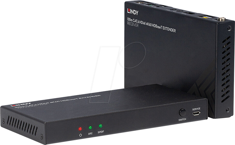 LINDY 38340 - HDBaseT Extender, HDMI 4K 60 Hz, Audio, IR, RS-232, Cat.6, 100 m von Lindy