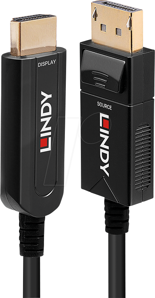 LINDY 38492 - DisplayPort 1.2 auf HDMI A Stecker, AOC, 4K 60 Hz, 30 m von Lindy