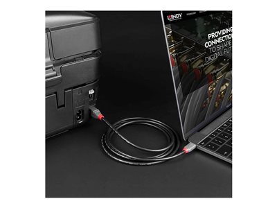LINDY 3m USB 2.0 Typ C an B Kabel, Anthra Line von Lindy
