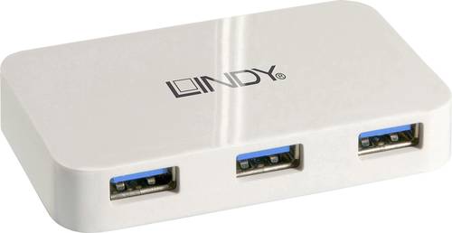 LINDY 4 Port USB 3.2 Gen 1-Hub (USB 3.0) Weiß von Lindy