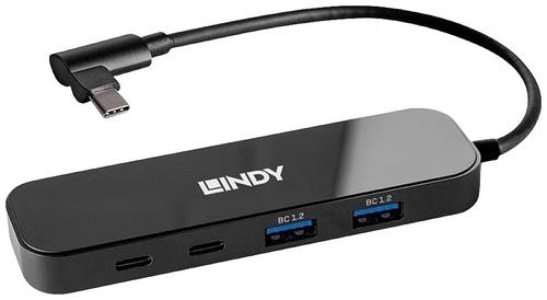 LINDY 4 Port USB-C® (USB 3.2 Gen 2) Multiport Hub Schwarz von Lindy