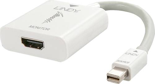 LINDY 41069 Mini-DisplayPort / HDMI Konverter [1x DisplayPort Stecker - 1x HDMI-Buchse] Weiß 15.00cm von Lindy