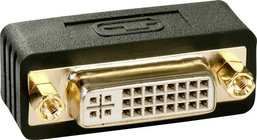 LINDY 41098 DVI Adapter [1x DVI-Buchse 24+5pol. - 1x DVI-Stecker 24+5pol.] Schwarz von Lindy