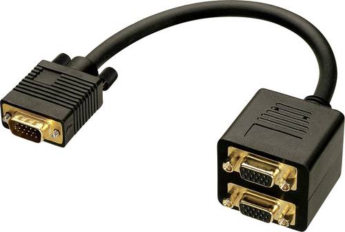 LINDY 41214 VGA Y-Adapter [1x VGA-Stecker - 2x VGA-Stecker] Schwarz 0.18m von Lindy