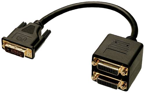 LINDY 41215 DVI Adapter [1x DVI-D Stecker - 2x DVI-Buchse 24+5pol.] 20.00cm von Lindy
