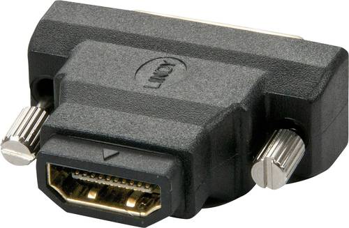 LINDY 41228 HDMI / DVI Adapter [1x HDMI-Buchse - 1x DVI-Stecker 18+1pol.] Schwarz 0m von Lindy