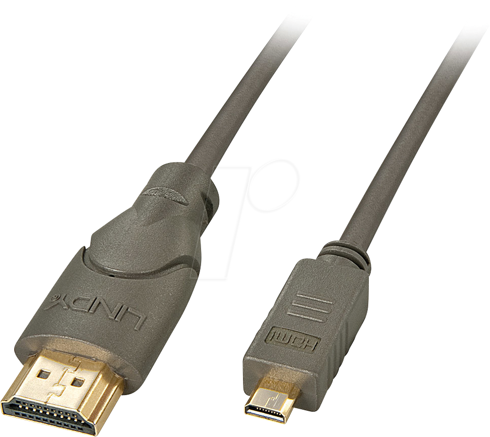 LINDY 41350 - HDMI A Stecker > HDMI Micro D Stecker 4K 30 Hz, 0,5 m von Lindy