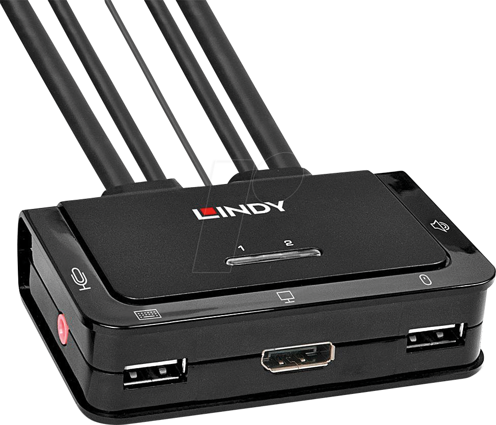 LINDY 42344 - 2-Port KVM Switch, DisplayPort von Lindy