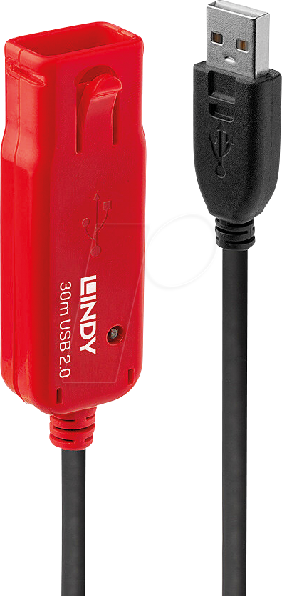 LINDY 42923 - Aktives USB 2.0-Kabel, A-Stecker > Buchse, Daisy Chain, 30 m von Lindy