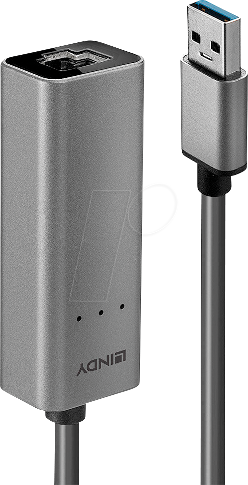 LINDY 43313 - Netzwerkkarte, USB 3.0, 2.5 Gigabit, 1x RJ45 von Lindy