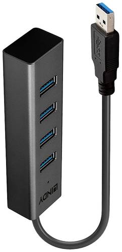 LINDY 43324 4 Port USB 3.1 Gen 1-Hub Schwarz von Lindy