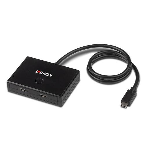 LINDY 43329 2 Port USB-C® (USB 3.2 Gen 2) Multiport Hub Schwarz von Lindy