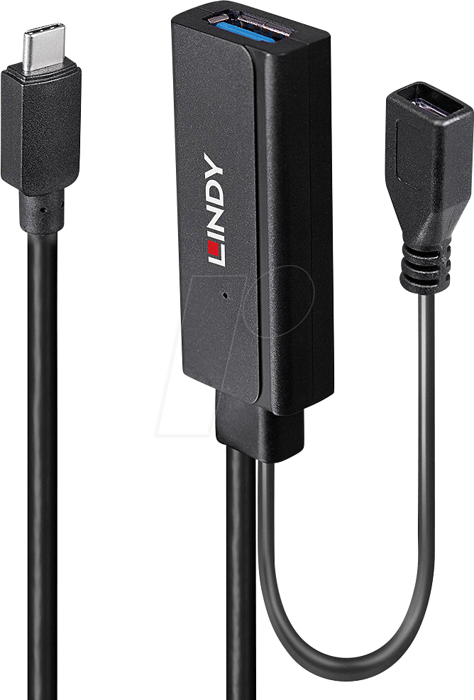 LINDY 43352 - Aktives USB 5 Gb/s-Kabel, C-Stecker > A-Buchse, 3 m von Lindy