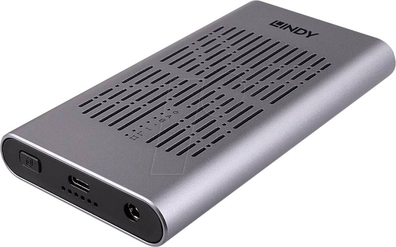 LINDY 43382 - Externes 2x M.2 NVMe SSD Gehäuse, Clone, USB 3.2 von Lindy