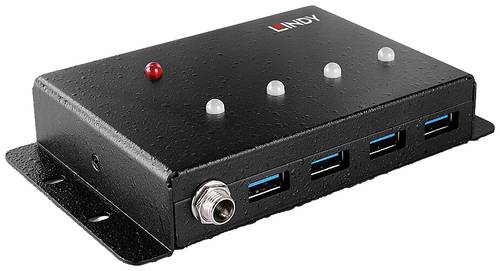 LINDY 443492 4 Port USB 3.2 Gen 1-Hub (USB 3.0) Schwarz von Lindy