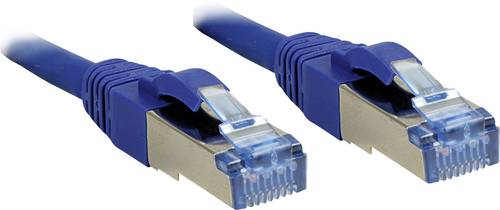 LINDY 47147 RJ45 Netzwerkkabel, Patchkabel CAT 6a S/FTP 1.00m Blau mit Rastnasenschutz 1St. von Lindy