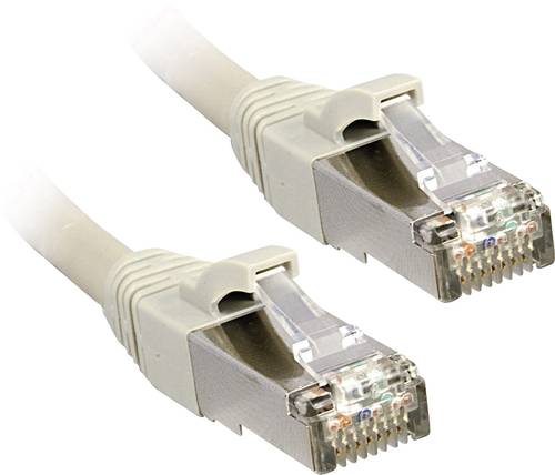 LINDY 47241 RJ45 Netzwerkkabel, Patchkabel CAT 6 F/UTP 0.50m Grau mit Rastnasenschutz von Lindy