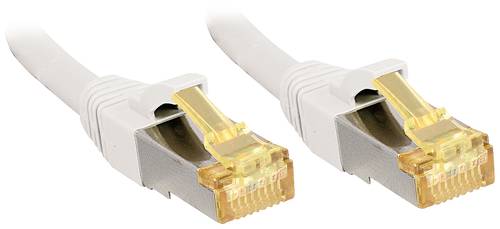 LINDY 47324 RJ45 Netzwerkkabel, Patchkabel CAT 6a (Rohkabel CAT 7) S/FTP 2.00m Weiß 1St. von Lindy