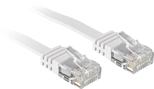 LINDY 47504 RJ45 Netzwerkkabel, Patchkabel CAT 6 U/UTP 5.00m Weiß mit Rastnasenschutz 1St. von Lindy