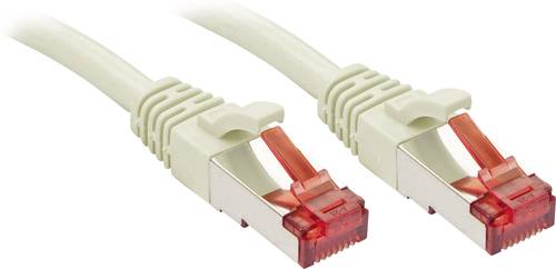 LINDY 47702 RJ45 Netzwerkkabel, Patchkabel CAT 6 S/FTP 1.00m Grau mit Rastnasenschutz 1St. von Lindy