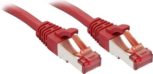 LINDY 47738 RJ45 Netzwerkkabel, Patchkabel CAT 6 S/FTP 10.00m Rot mit Rastnasenschutz 1St. von Lindy