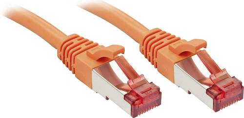 LINDY 47811 RJ45 Netzwerkkabel, Patchkabel CAT 6 S/FTP 5.00m Orange mit Rastnasenschutz 1St. von Lindy