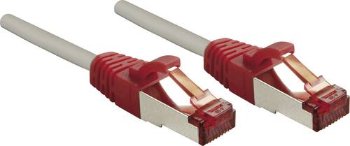 LINDY 47843 RJ45 Netzwerkkabel, Patchkabel CAT 6 S/FTP 15.00m Grau mit Rastnasenschutz 1St. von Lindy