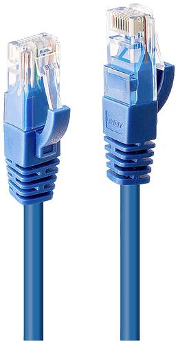 LINDY 48021 RJ45 Netzwerkkabel, Patchkabel CAT 6 U/UTP 7.50m Blau 1St. von Lindy