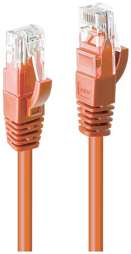 LINDY 48108 RJ45 Netzwerkkabel, Patchkabel CAT 6 U/UTP 2.00m Orange 1St. von Lindy