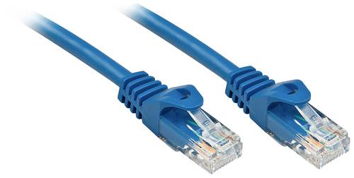 LINDY 48170 RJ45 Netzwerkkabel, Patchkabel CAT 6 U/UTP 0.30m Blau von Lindy