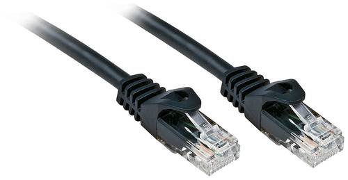 LINDY 48195 RJ45 Netzwerkkabel, Patchkabel CAT 6 U/UTP 5.00m Schwarz 1St. von Lindy