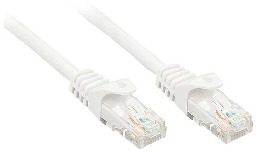 LINDY 48206 RJ45 Netzwerkkabel, Patchkabel CAT 6 U/UTP 7.50m Weiß 1St. von Lindy