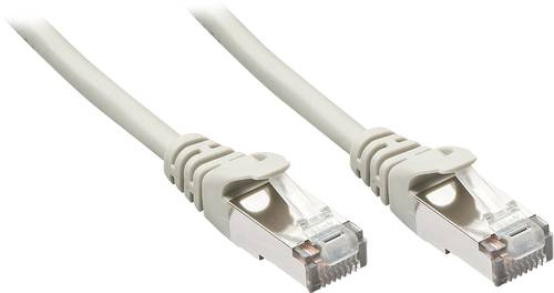 LINDY 48346 RJ45 Netzwerkkabel, Patchkabel CAT 5e F/UTP 7.50m Grau mit Rastnasenschutz 1St. von Lindy