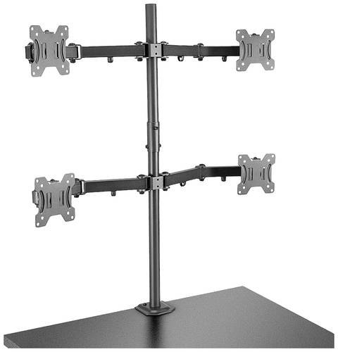 LINDY 4fach Monitor-Tischhalterung 43,2cm (17 ) - 71,1cm (28 ) Schwarz Neigbar+Schwenkbar von Lindy