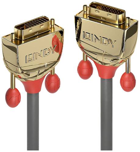 LINDY Anschlusskabel DVI-D 24+1pol. Stecker, DVI-D 24+1pol. Stecker 0.50m Grau 36200 DVI-Kabel von Lindy
